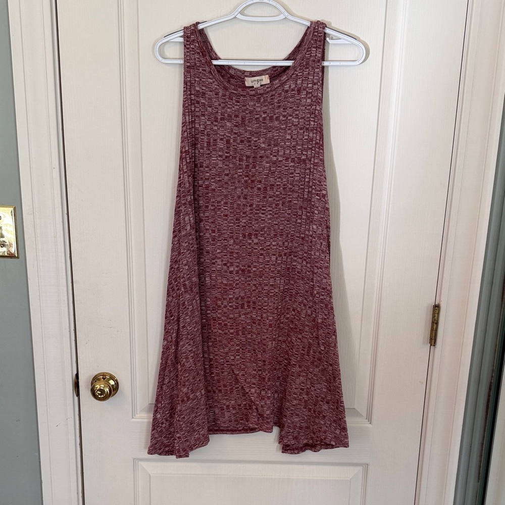 Umgee Textured Burgundy Mini Dress